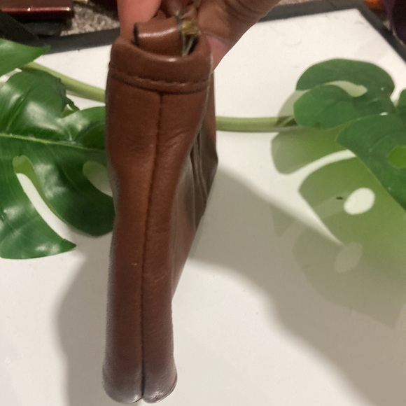 Coach signature Sufflette brown leather clutch Pre-owned wristband/wristlet/LDS - Picture 4 of 8